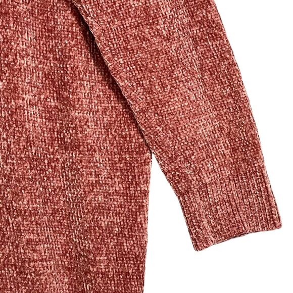Express Tunic Pullover Sweater Women M Pink Chenille Super Soft Fabric R81 - Picture 5 of 12
